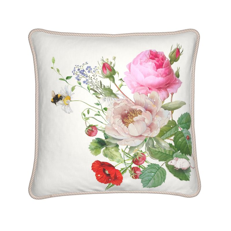Essence Moon - silk and linen cushion cover