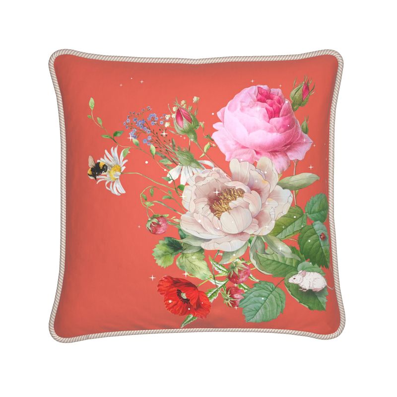 Essence Flame - silk and linen cushion cover