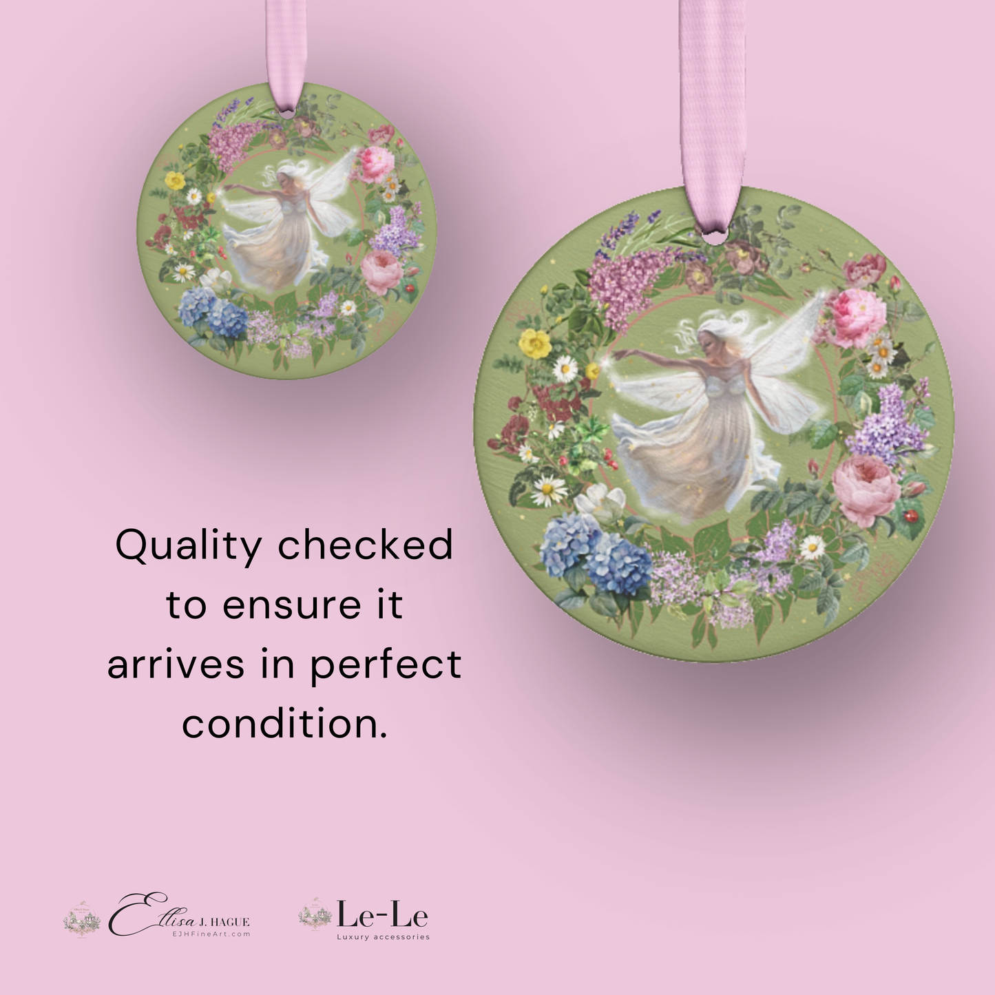 Mother's Day satin ceramic ornament - la belle fée