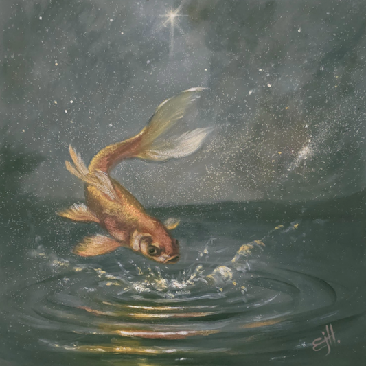 Comet, Celestial Realism Oil Painting