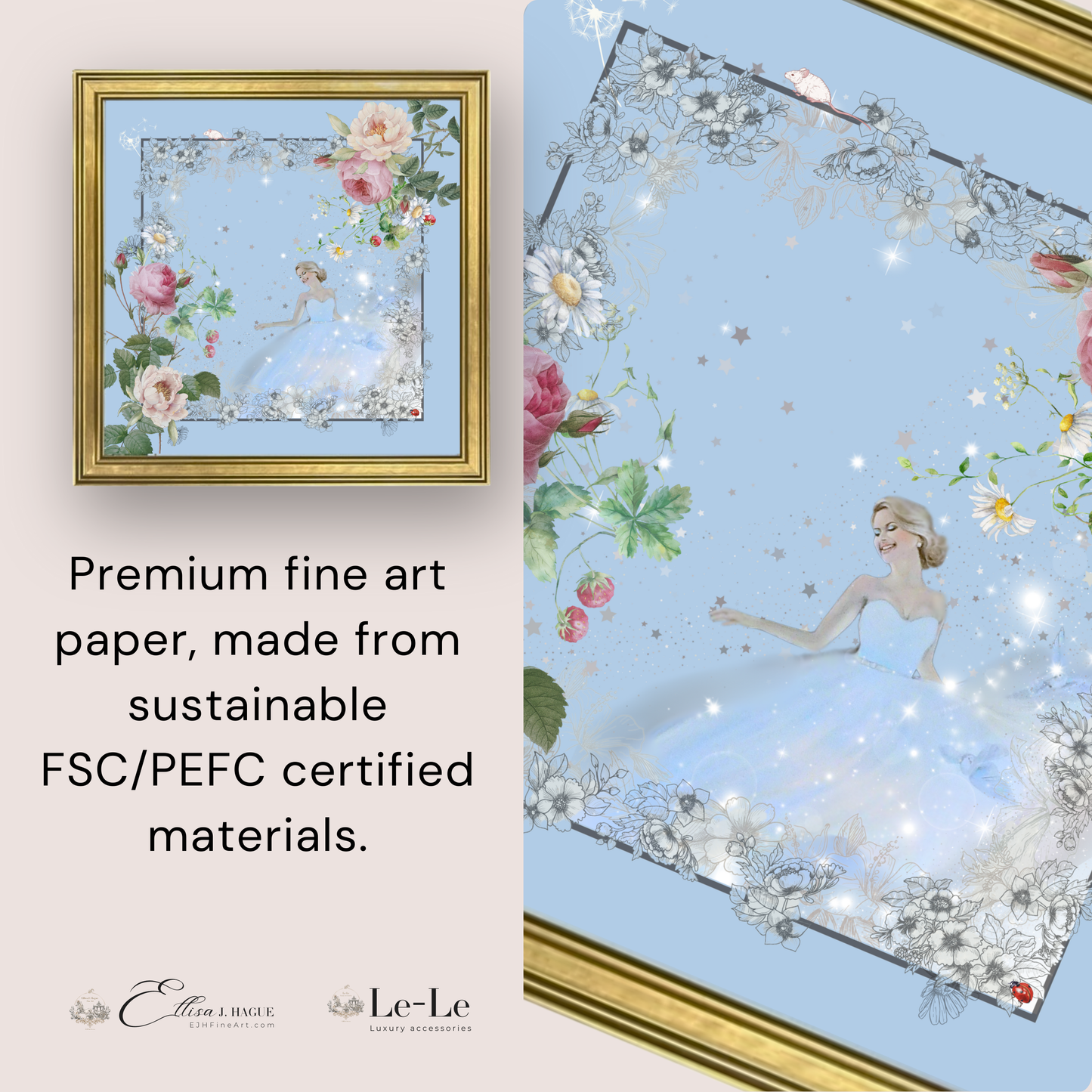 Classical framed print - Cendrillon en fleur