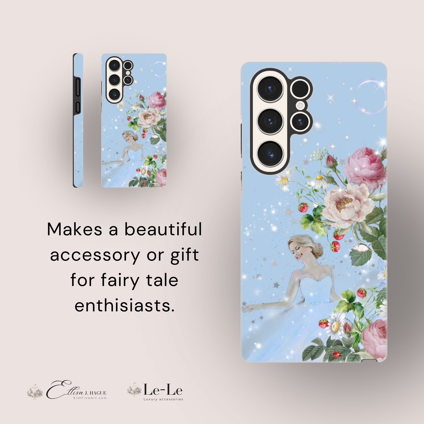 Tough wraparound Samsung phone case - Cendrillon en fleur