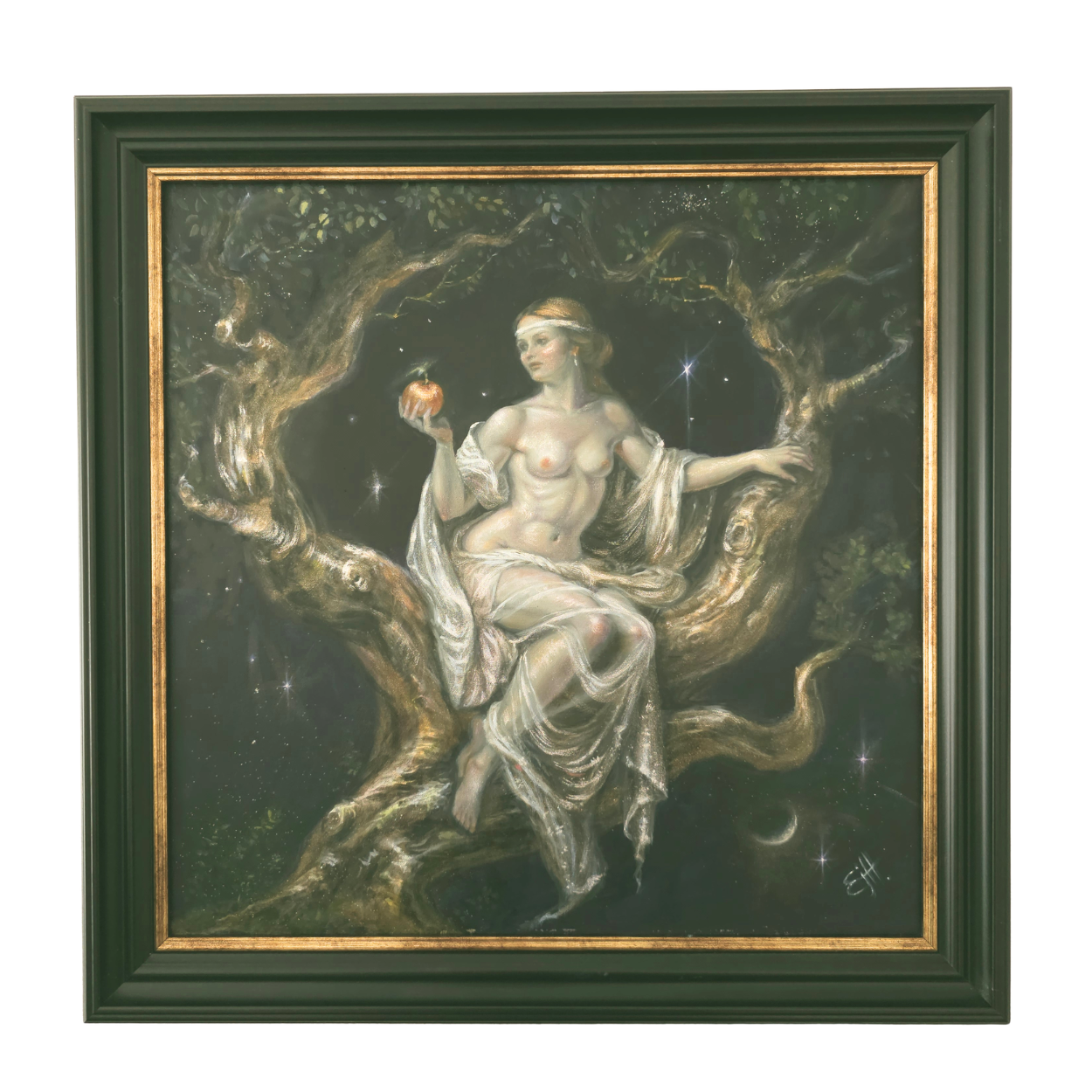 Edge of Deception, Celestial Realism Oil Painting