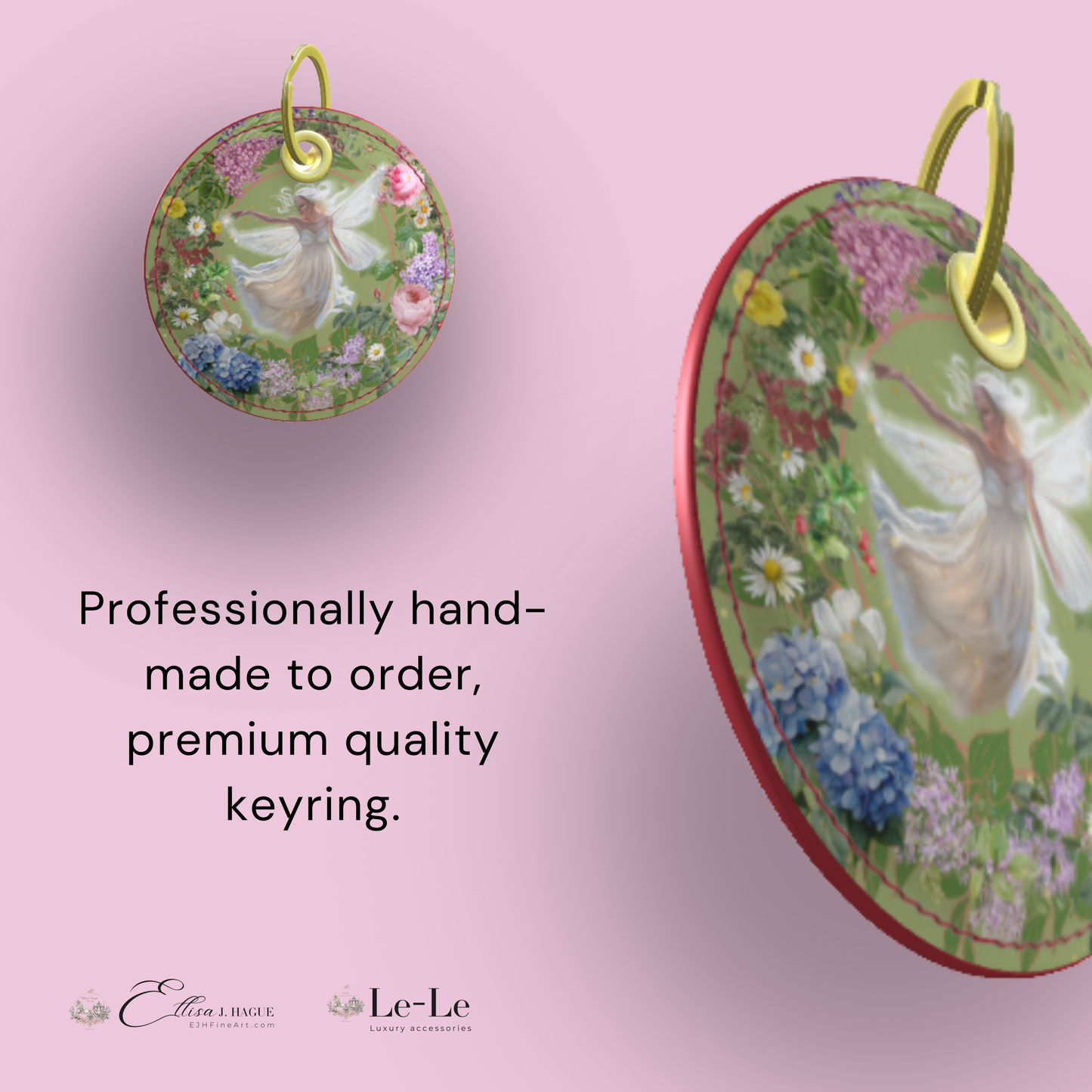 Premium leather keyring - la belle fée