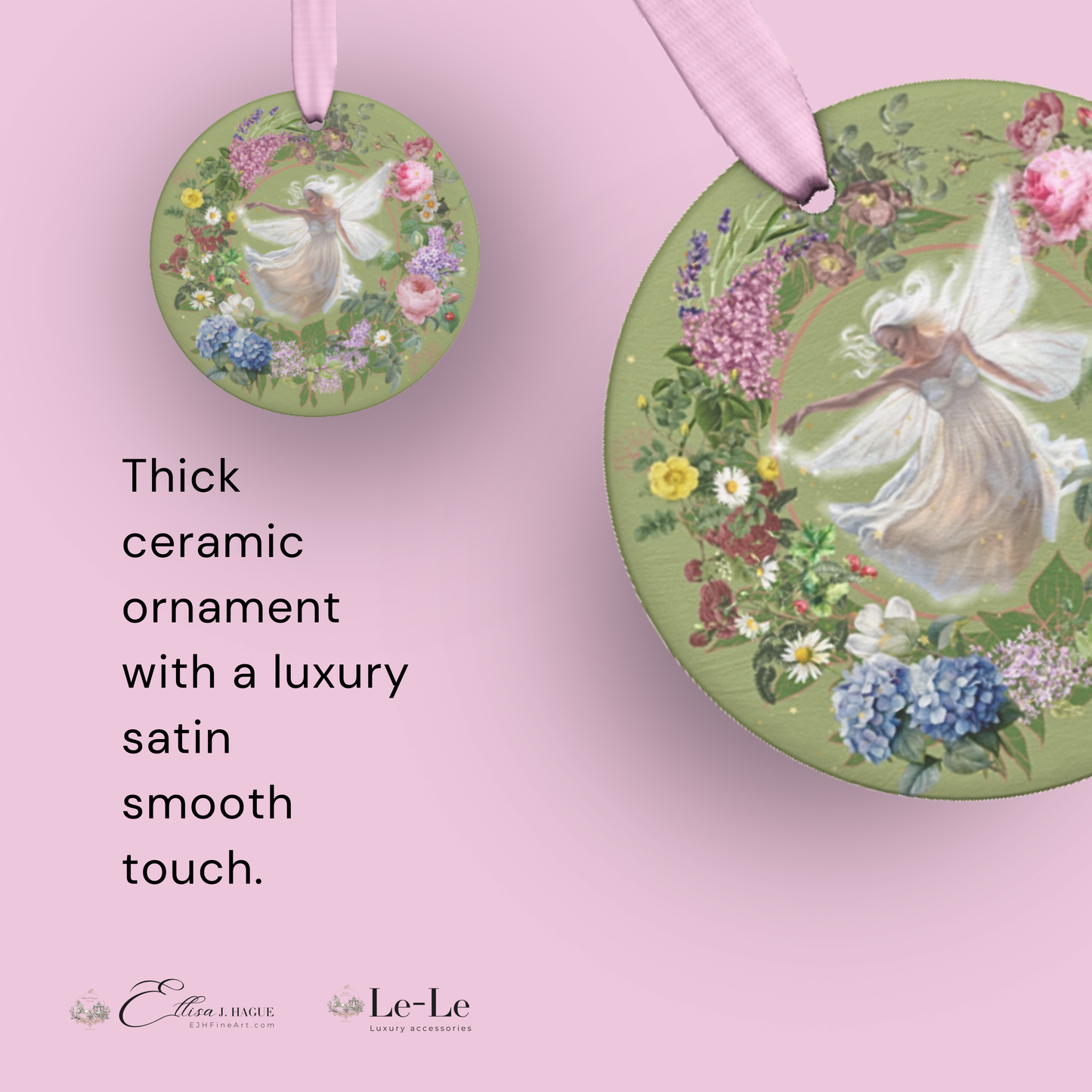 Mother's Day satin ceramic ornament - la belle fée