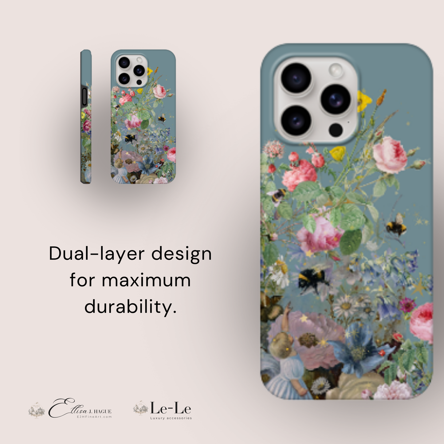 Tough wraparound iPhone case - Bébé et l'abeille