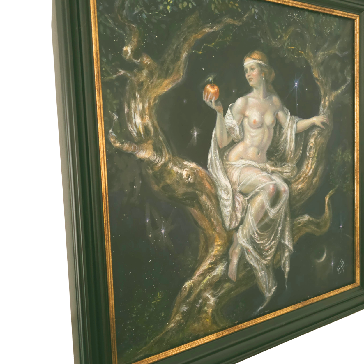 Edge of Deception, Celestial Realism Oil Painting