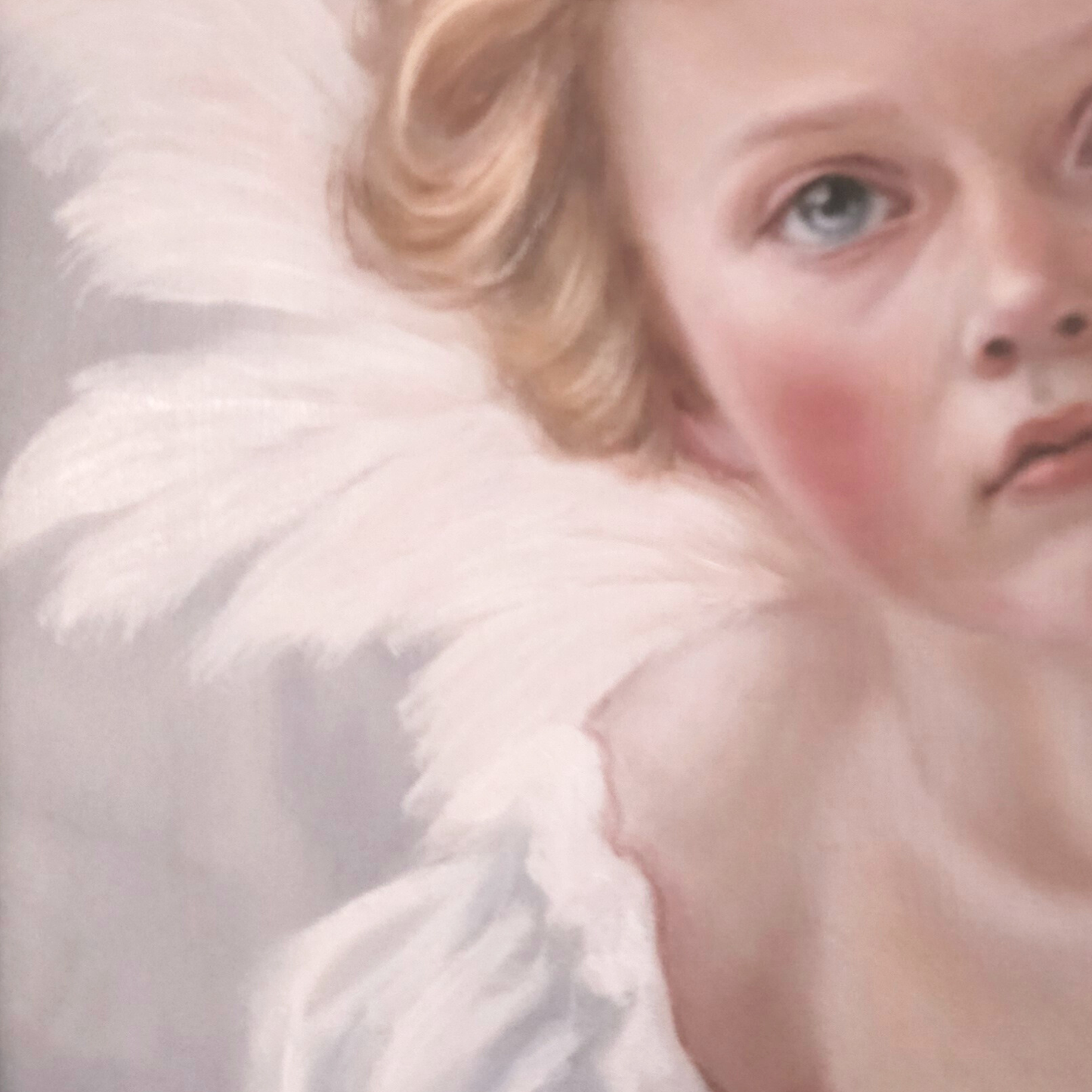 Eterno Oro, portrait of an angel child (cupid, putto) oil painting