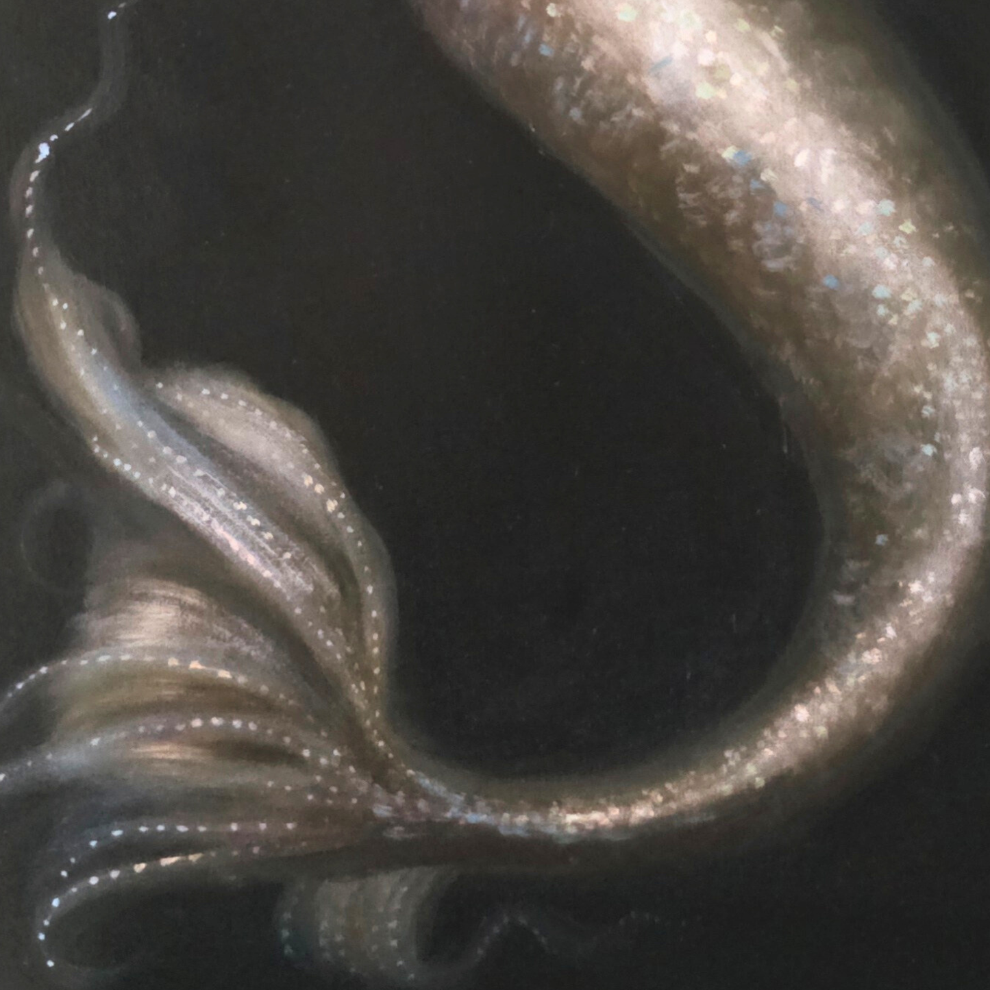 Perla Marina (sea pearl), mermaid oil painting, classical fantasy realism