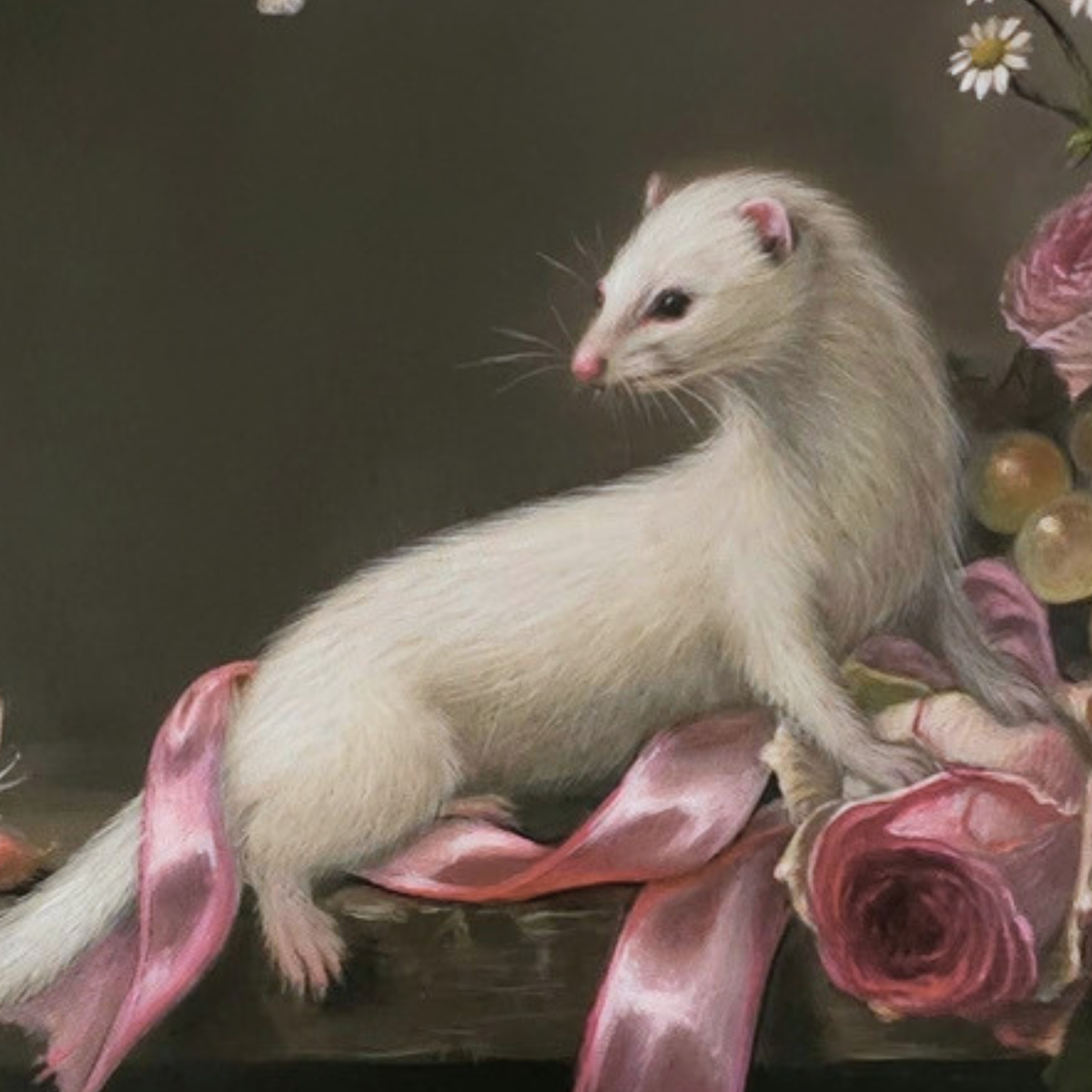 Rosy Posy, oil painting