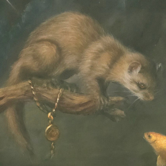Midnight Mischief, oil painting