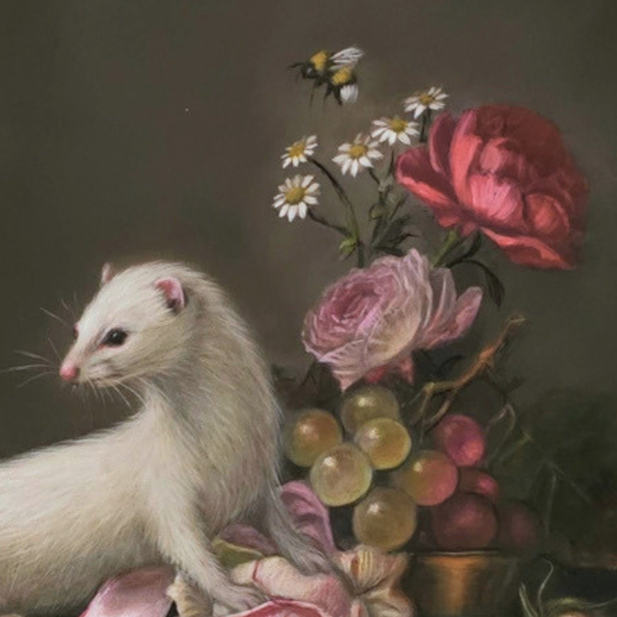 Rosy Posy, oil painting