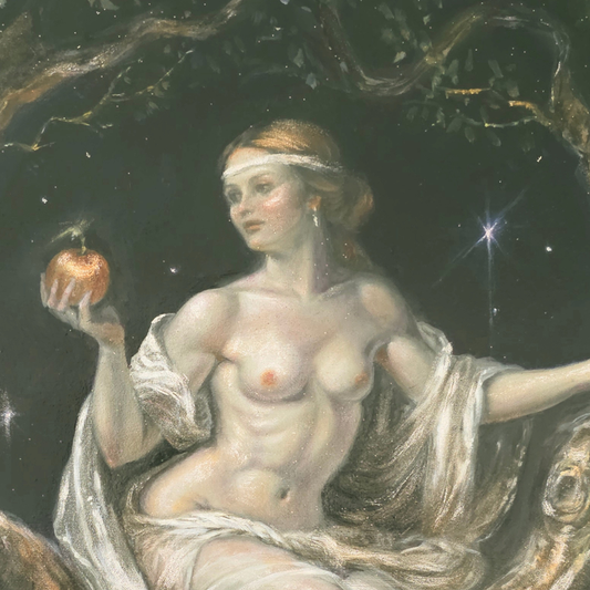 Edge of Deception, Celestial Realism Oil Painting