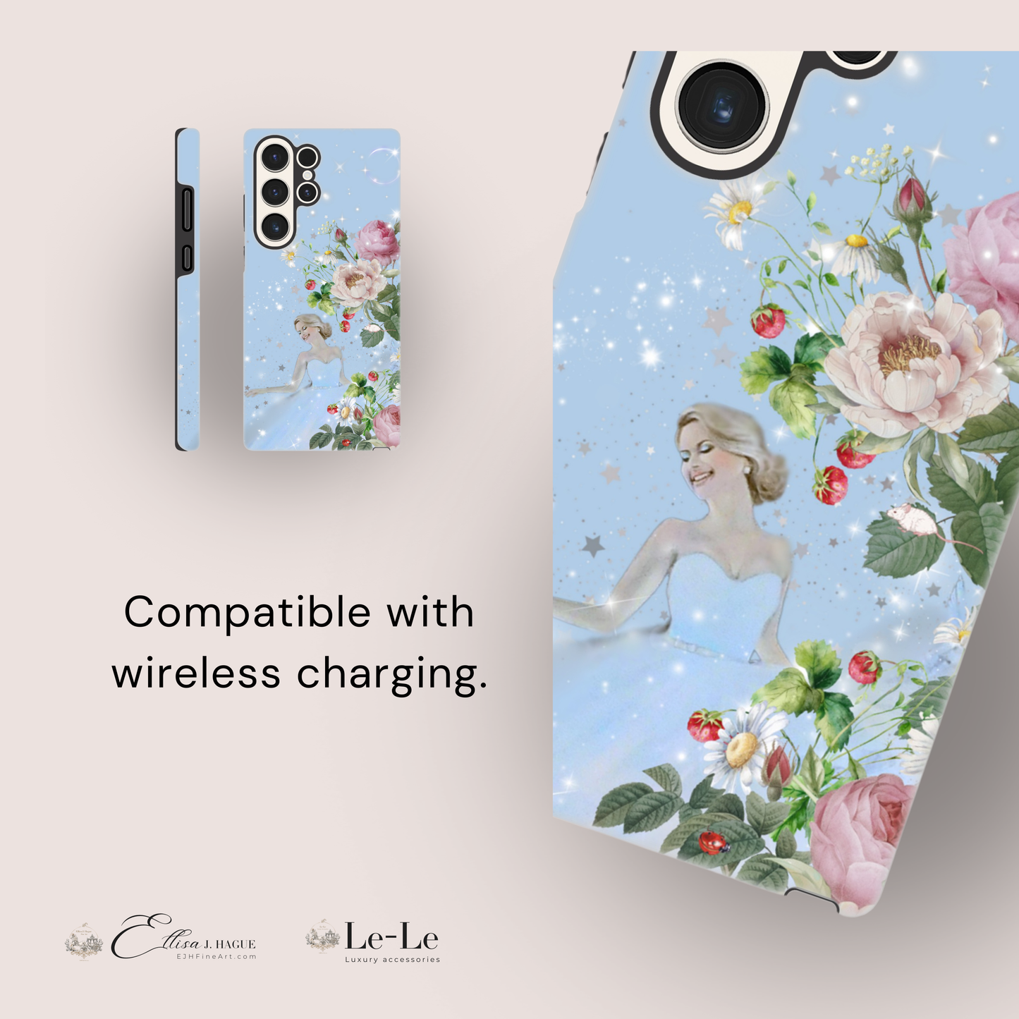 Tough wraparound Samsung phone case - Cendrillon en fleur