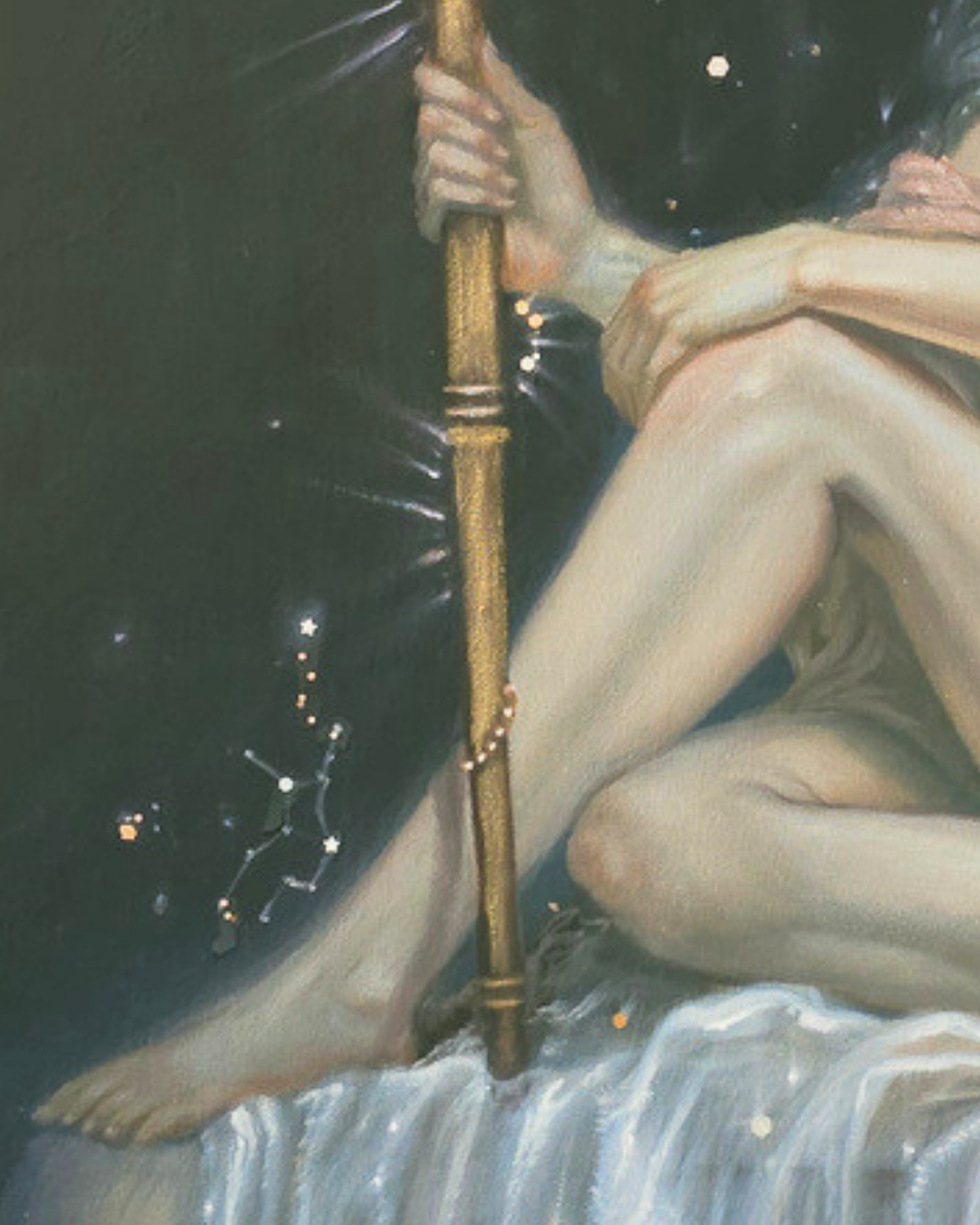 Star Maiden, Celestial Realism Oil Painting