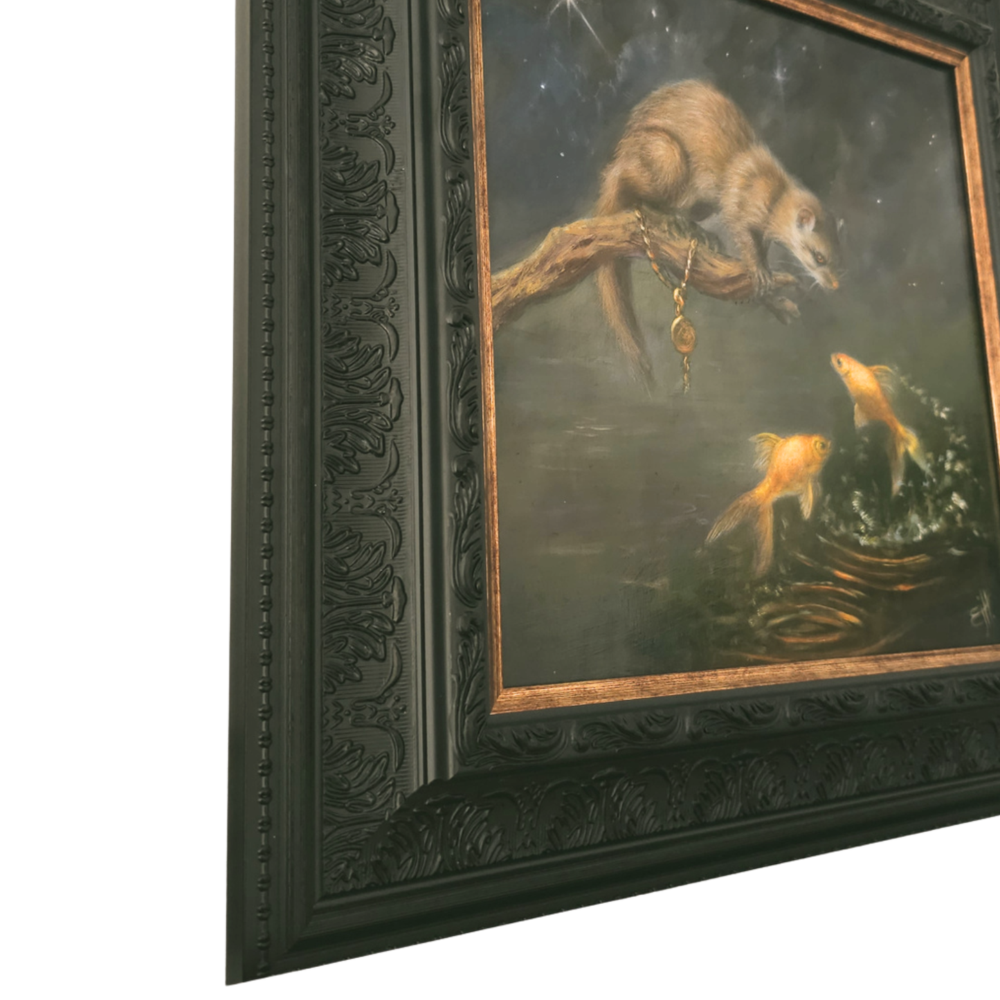 Midnight Mischief, oil painting