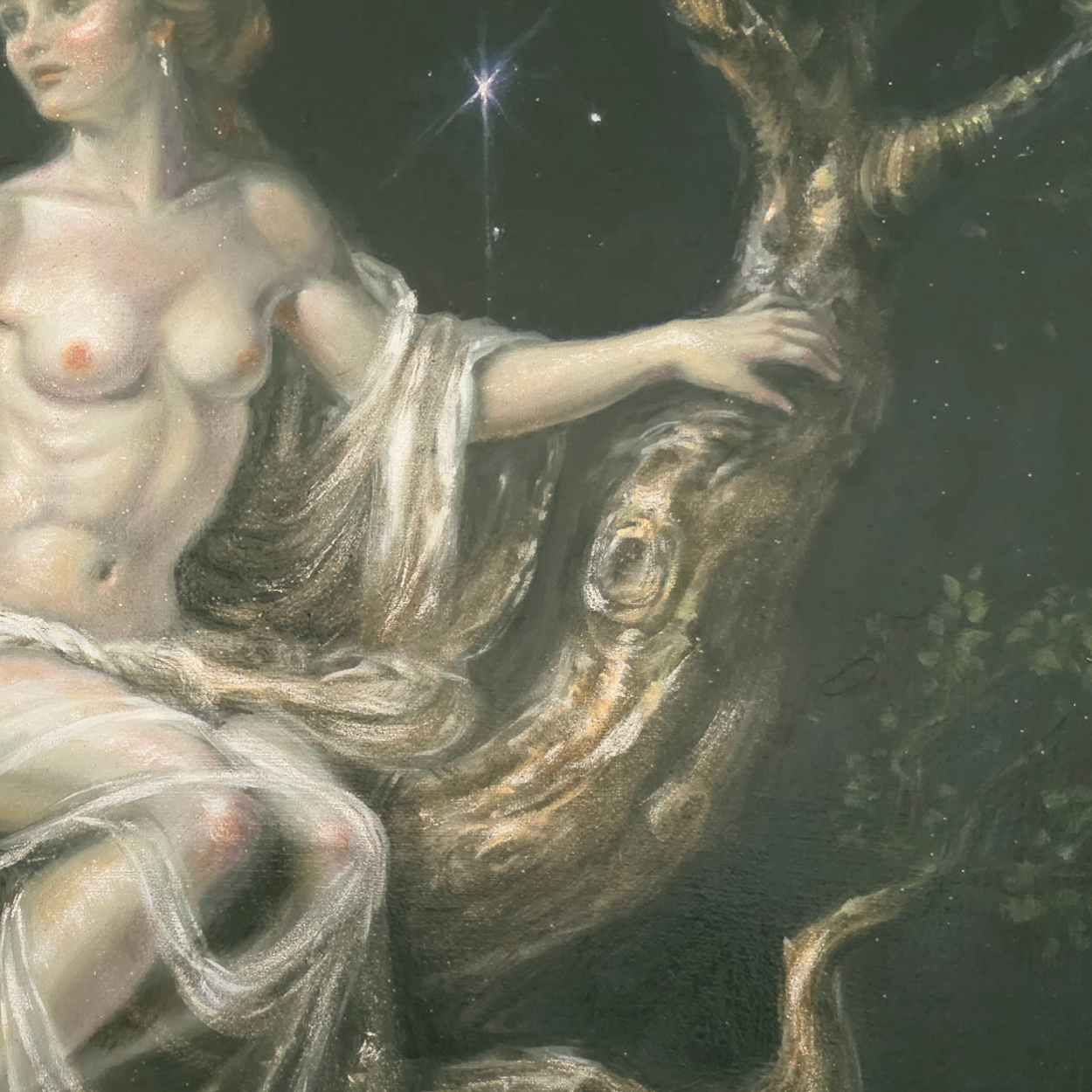 Edge of Deception, Celestial Realism Oil Painting