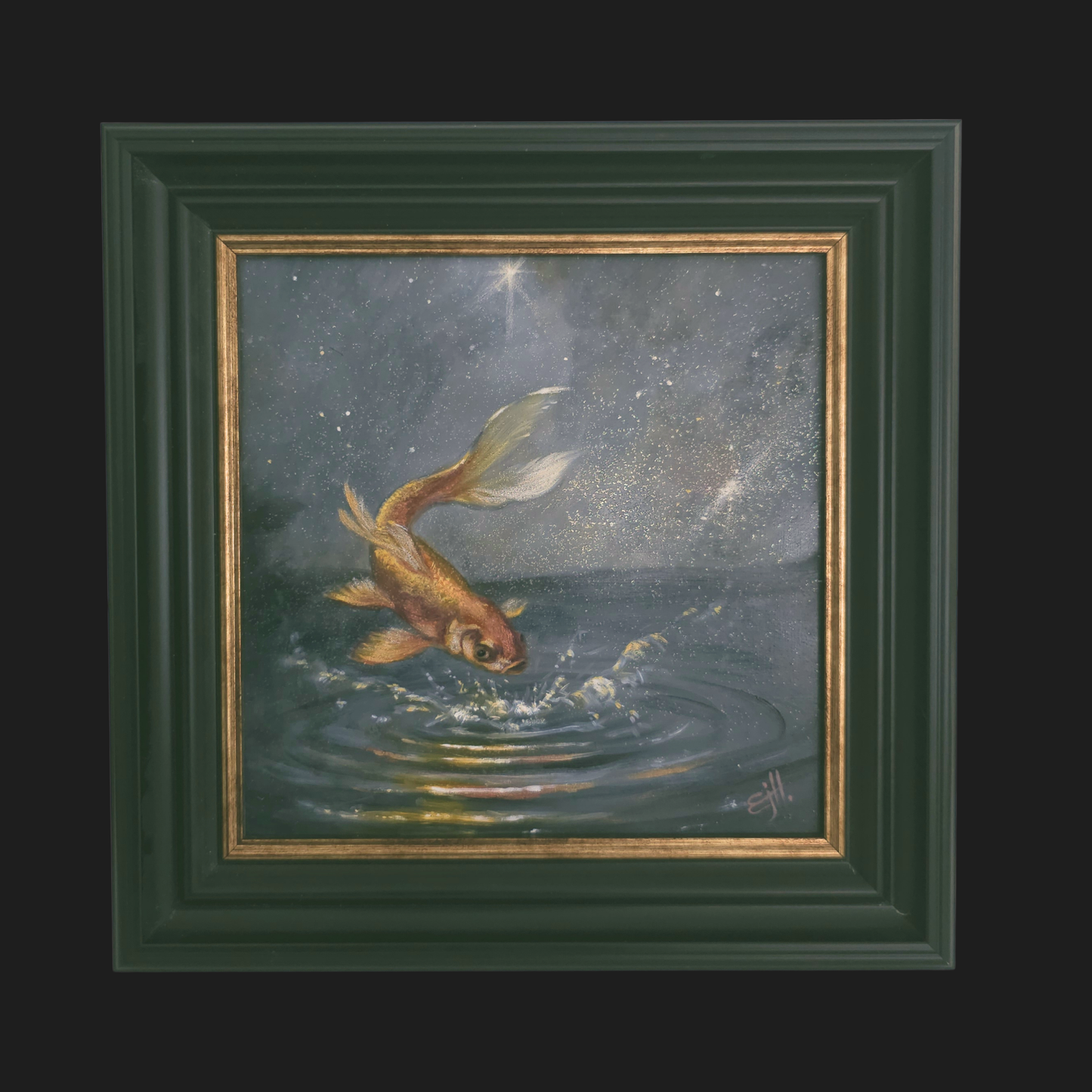 Comet, Celestial Realism Oil Painting