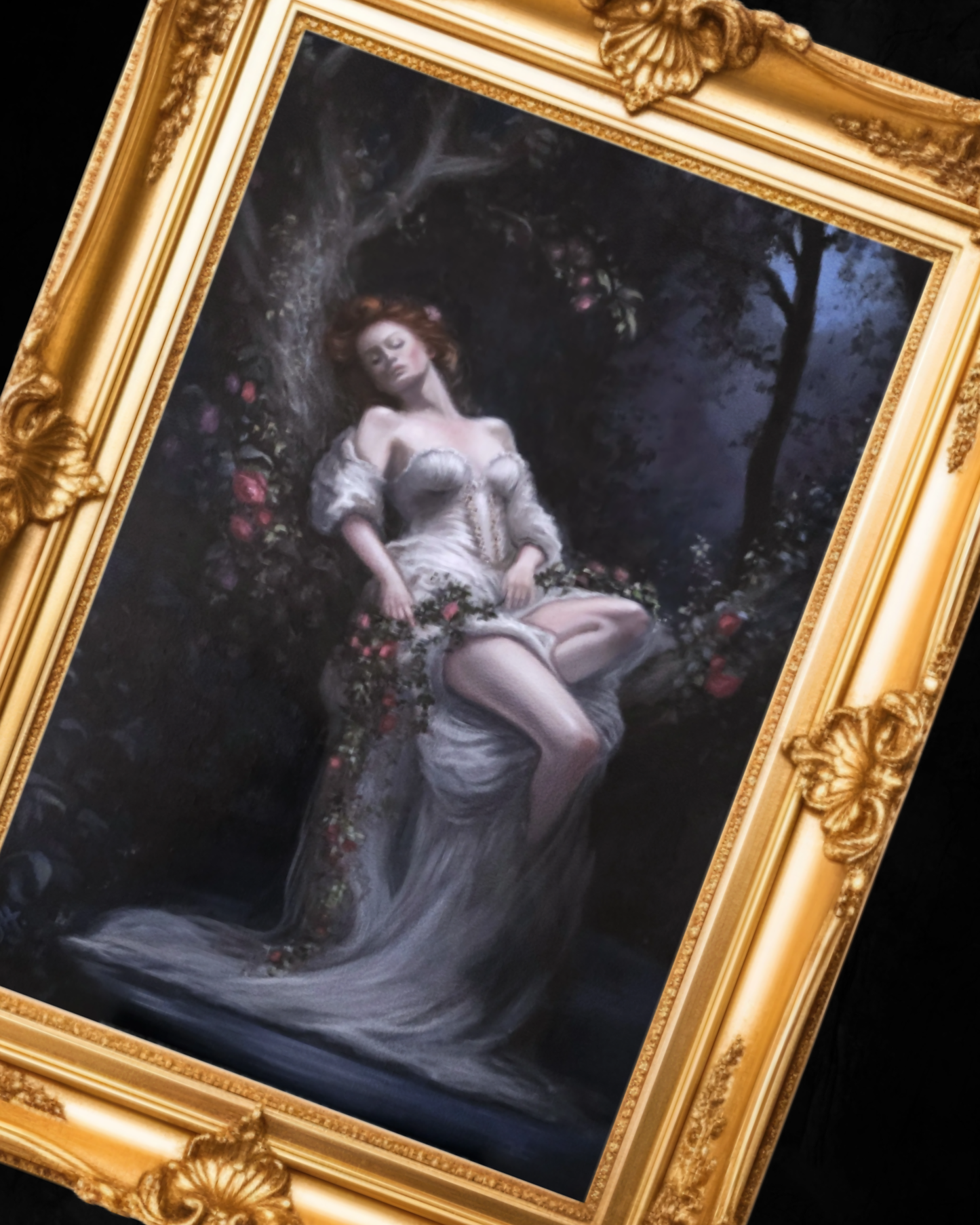 Titania, queen of the fairies. Fairy tale oil painting