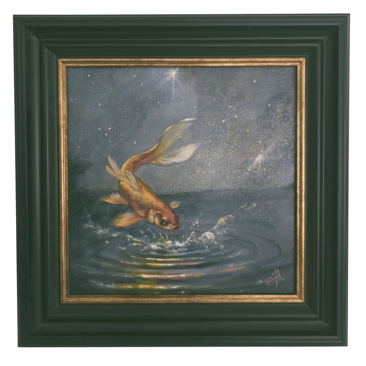 Comet, Celestial Realism Oil Painting