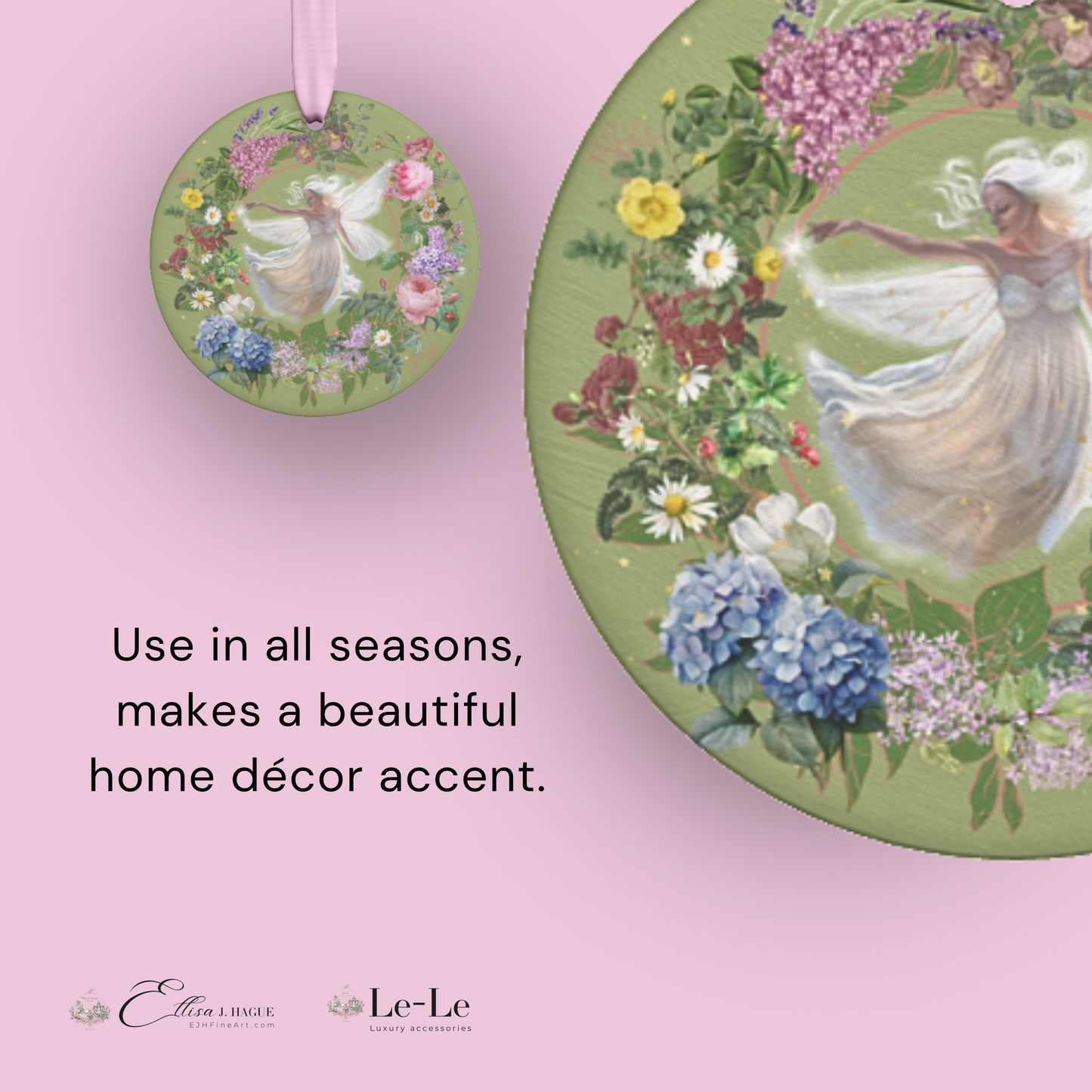 Mother's Day satin ceramic ornament - la belle fée