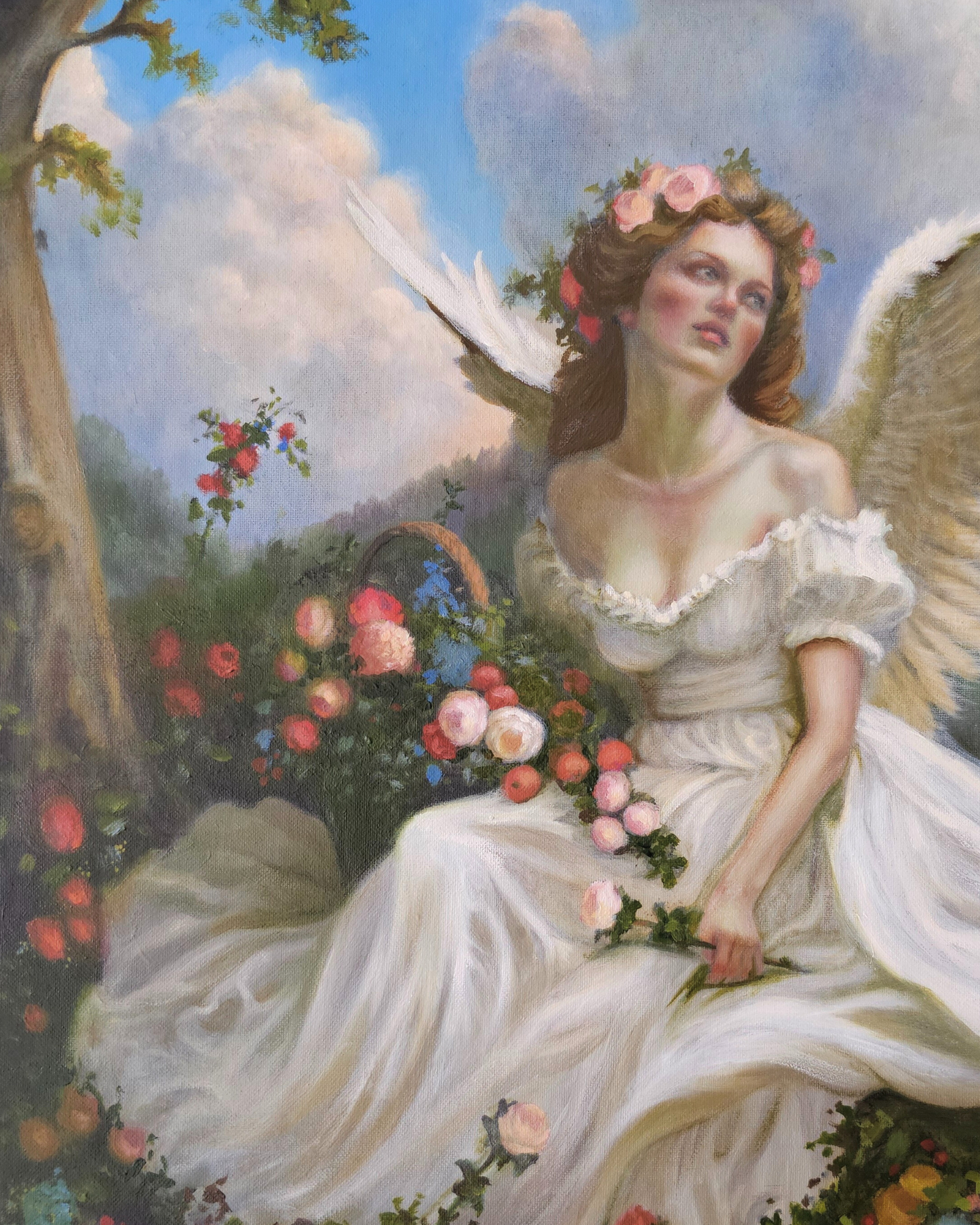 Antheia, Goddess of Gardens oil painting