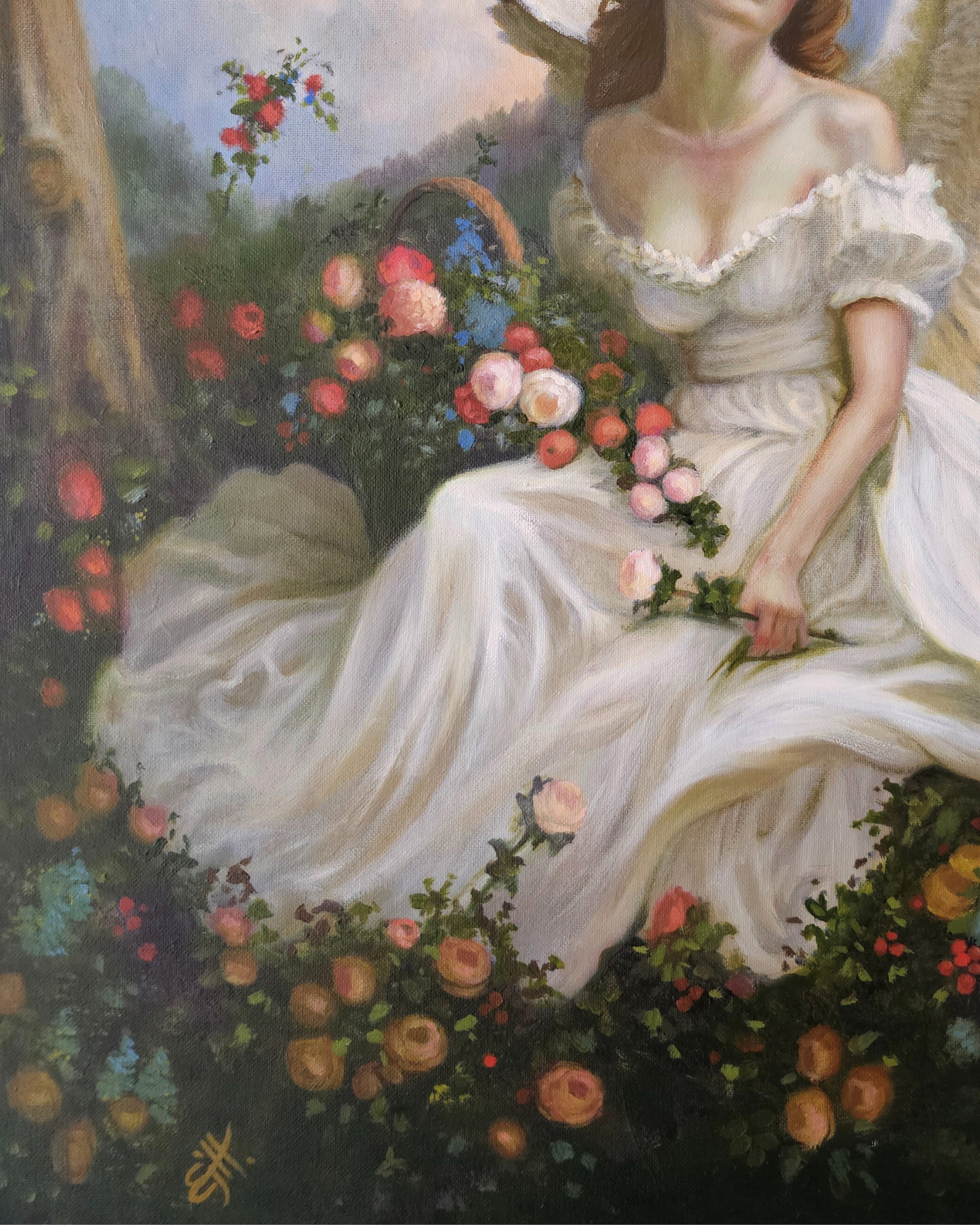 Antheia, Goddess of Gardens oil painting