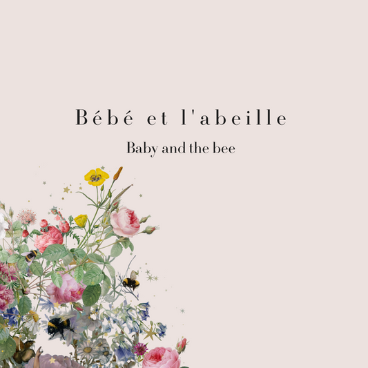 Silk and linen cushion cover - Bébé et l'abeille