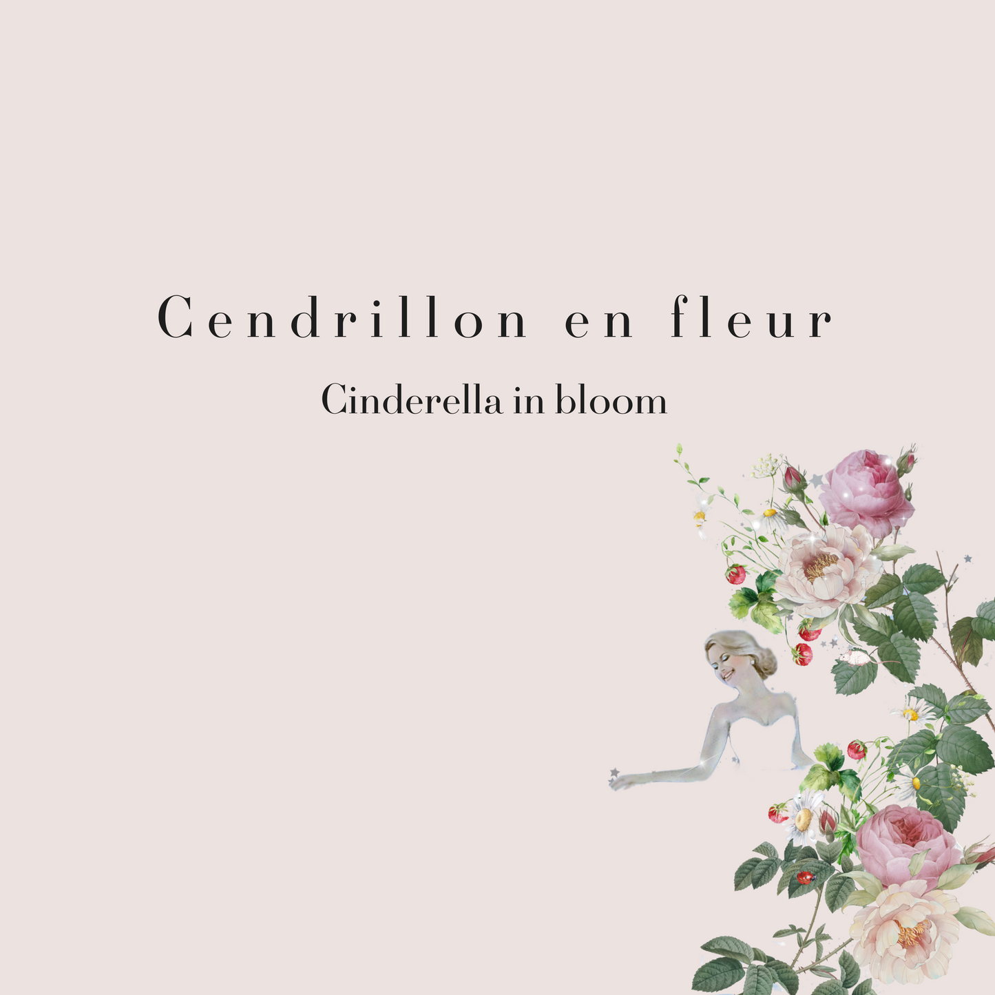 10 blank cards with envelopes - Cendrillon en fleur