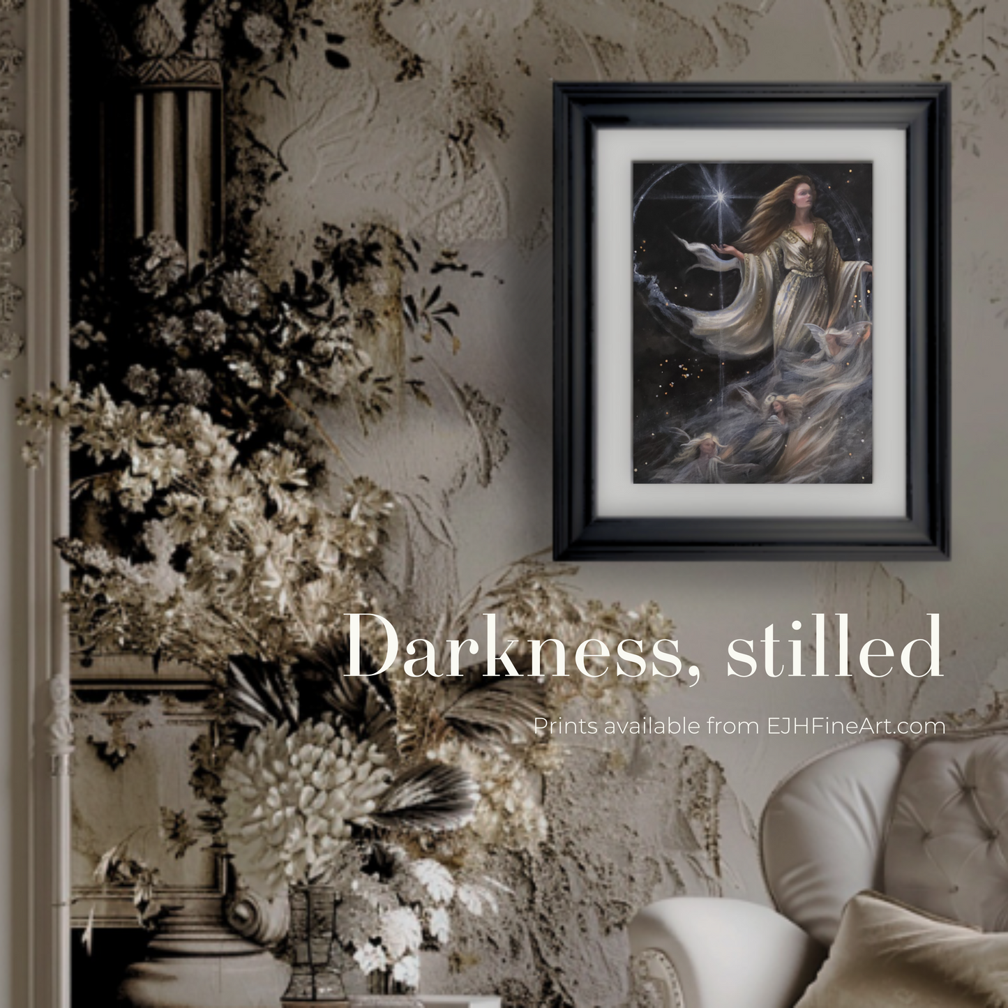 Darkness stilled, framed fine art print