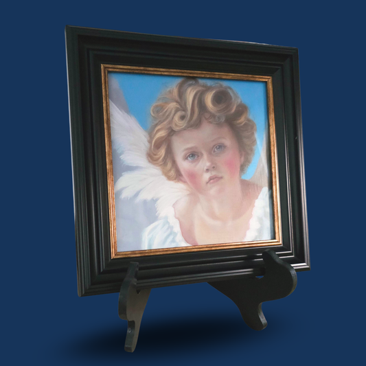 Eterno Oro, portrait of an angel child (cupid, putto) oil painting
