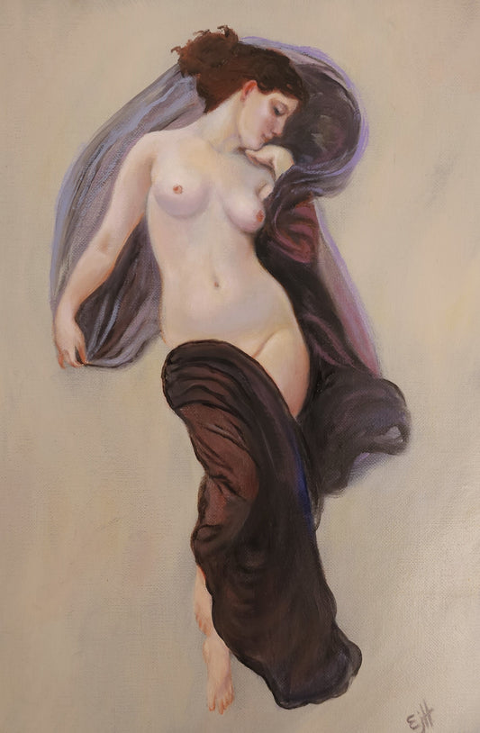 Bouguereau study 'Humeur Nocturne' oil painting