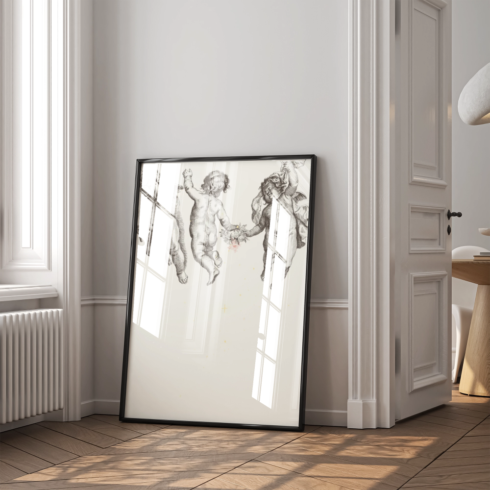 Unframed museum quality print - modern cherub art prints (various designs)