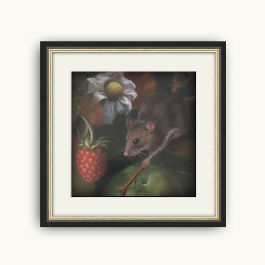 Maud, realistic mouse oil painting