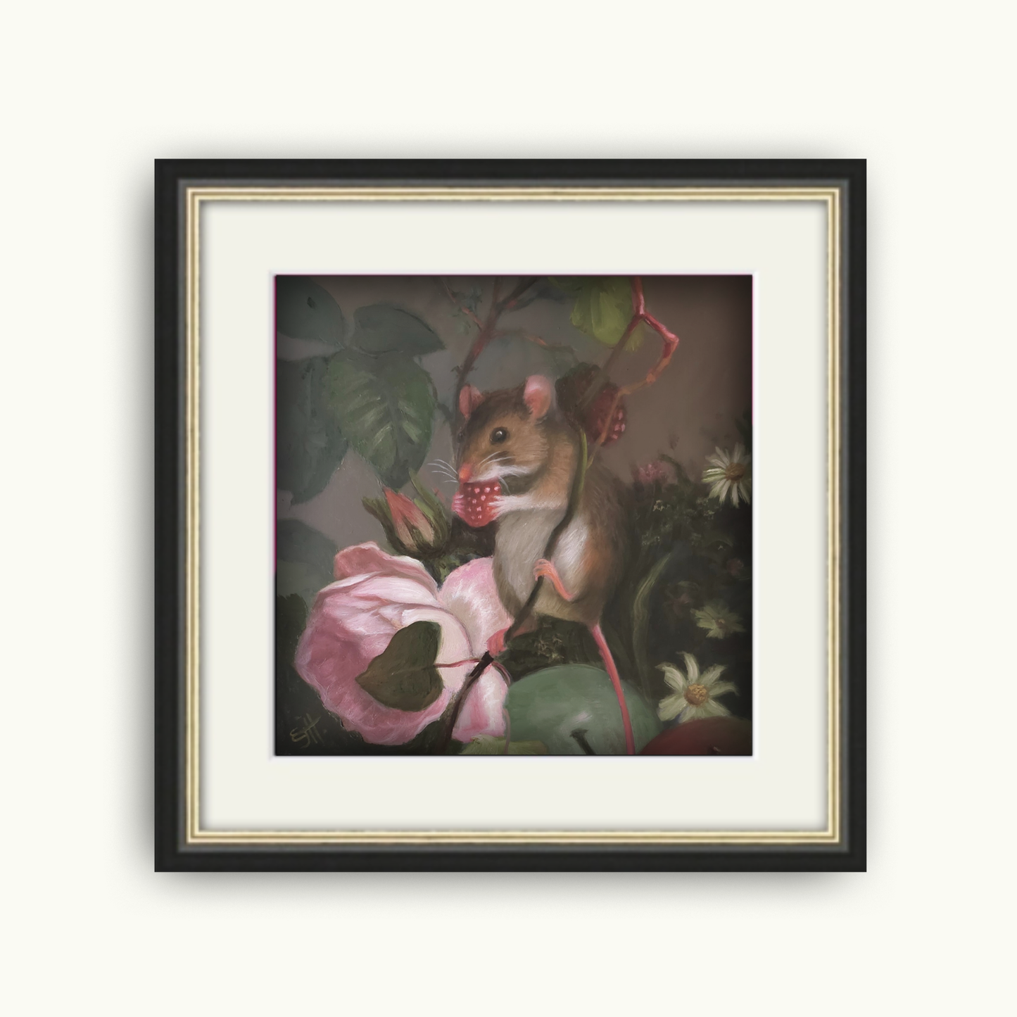 Tilly, realistic mouse oil painting