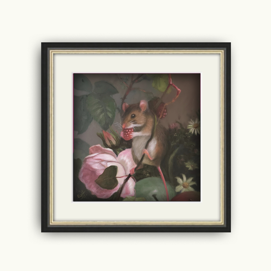 Tilly, realistic mouse oil painting