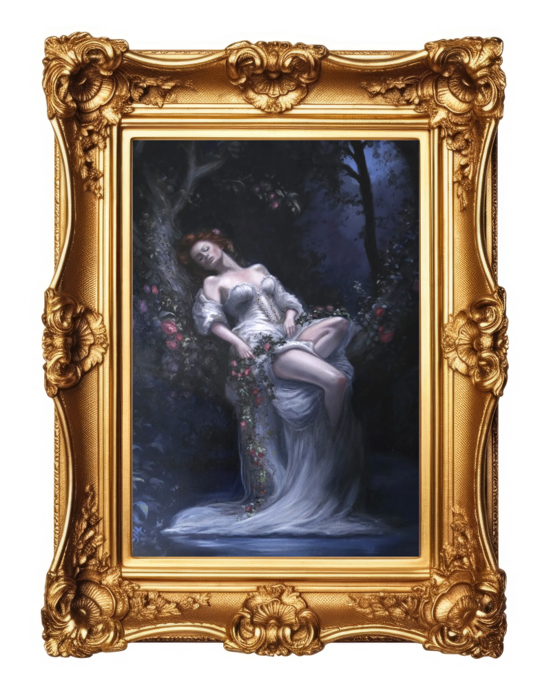 Titania, queen of the fairies. Fairy tale oil painting
