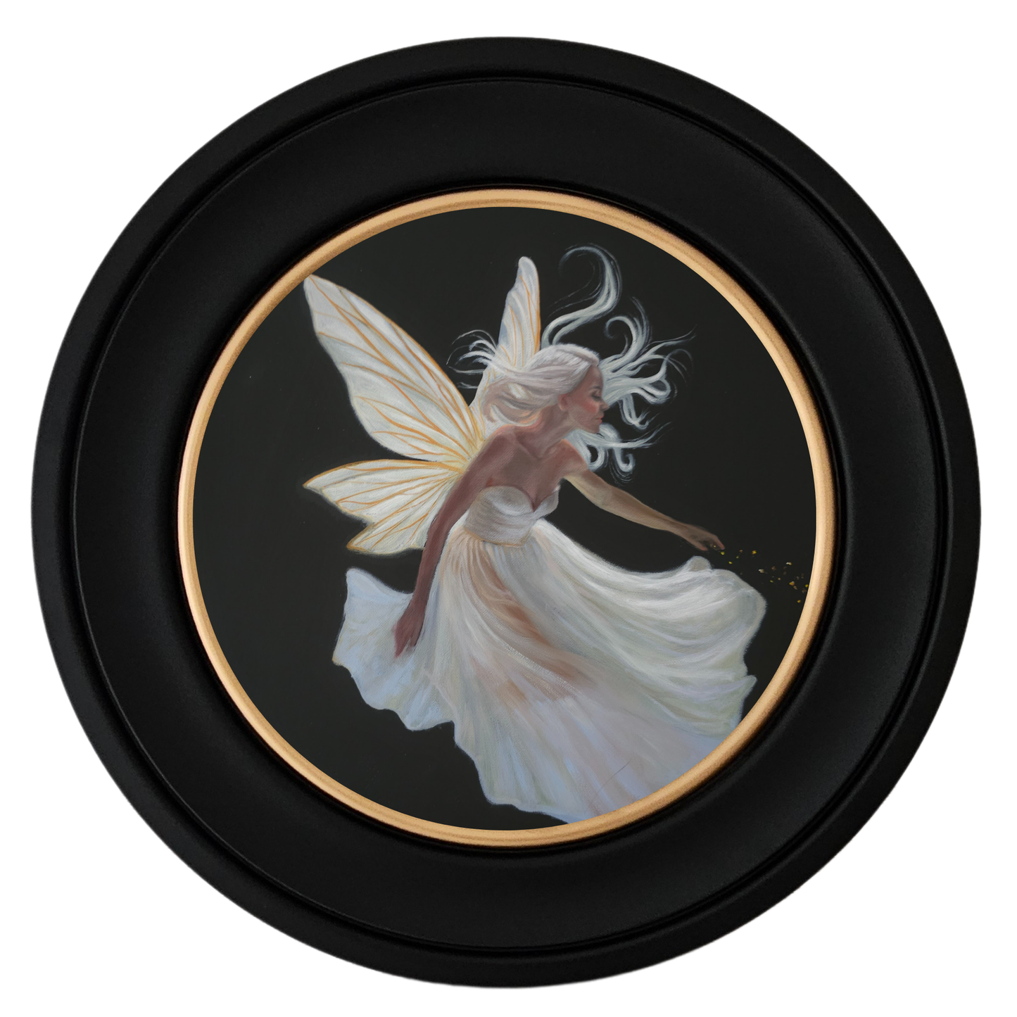 Hand‑painted classical fantasy, fairy inspired oil painting, original fine art
