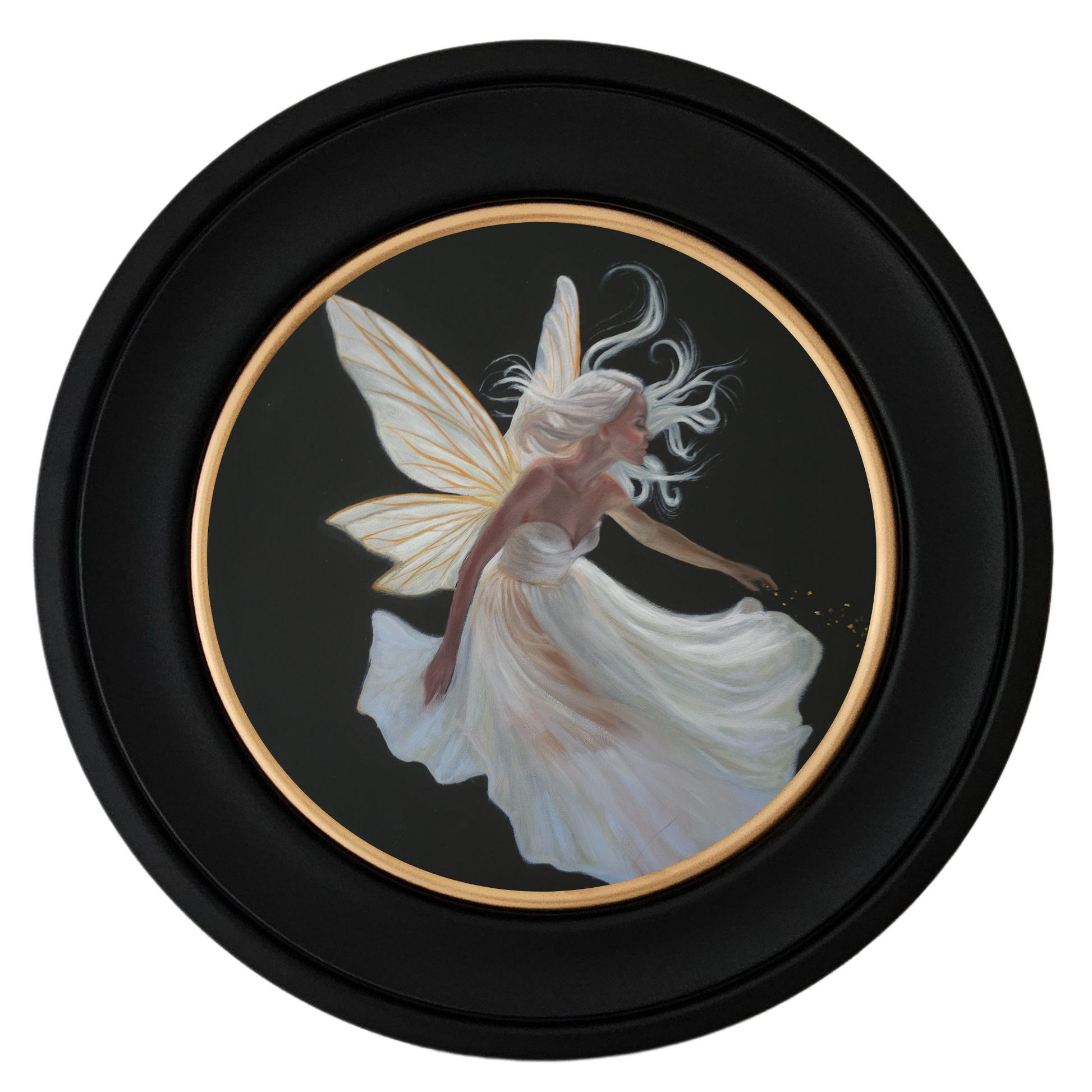 Hand‑painted classical fantasy, fairy inspired oil painting, original fine art
