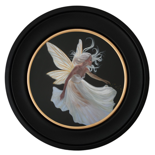 Hand‑painted classical fantasy, fairy inspired oil painting, original fine art
