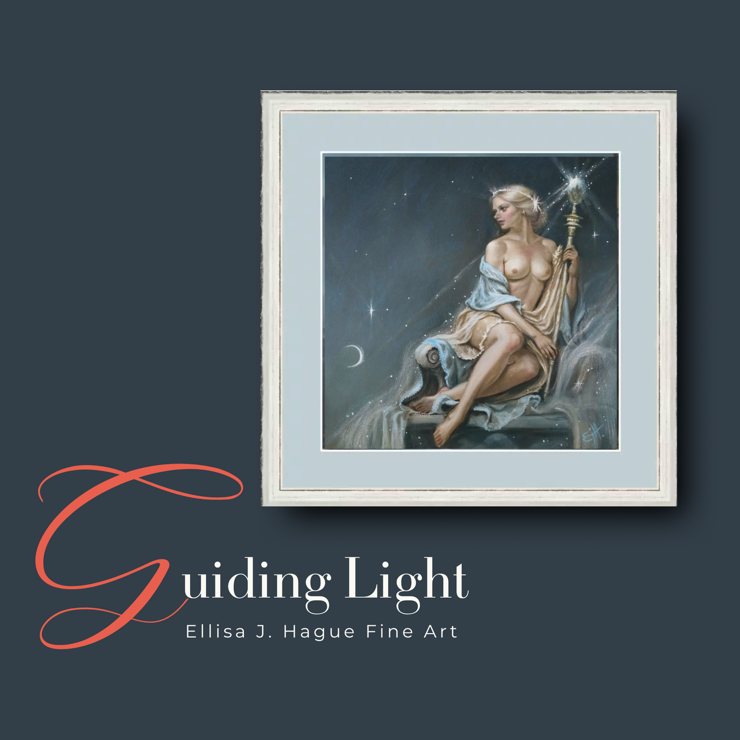 Guiding Light, Celestial Realism Oil Painting