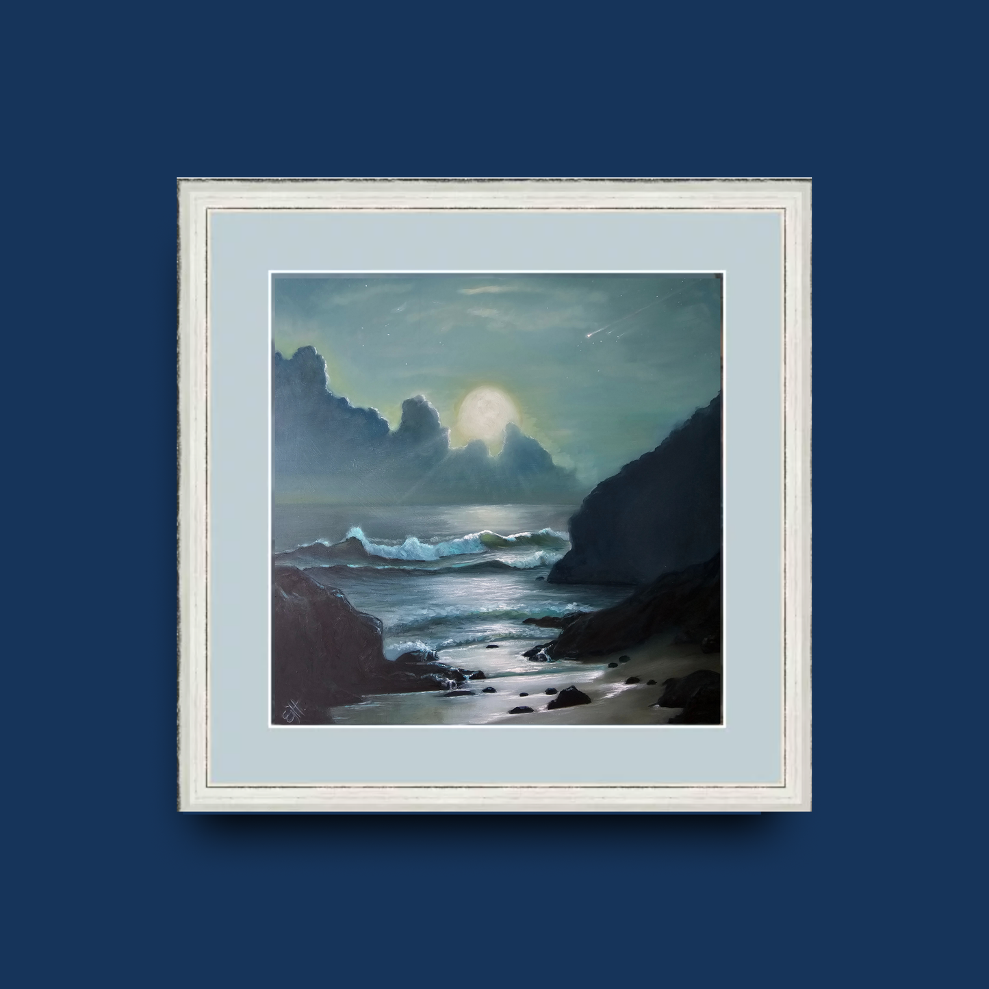 Unframed museum quality print - La Luna nocturne seascape
