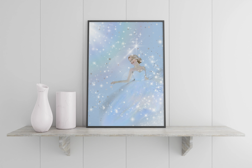 Framed fine art quality print - Cinderella