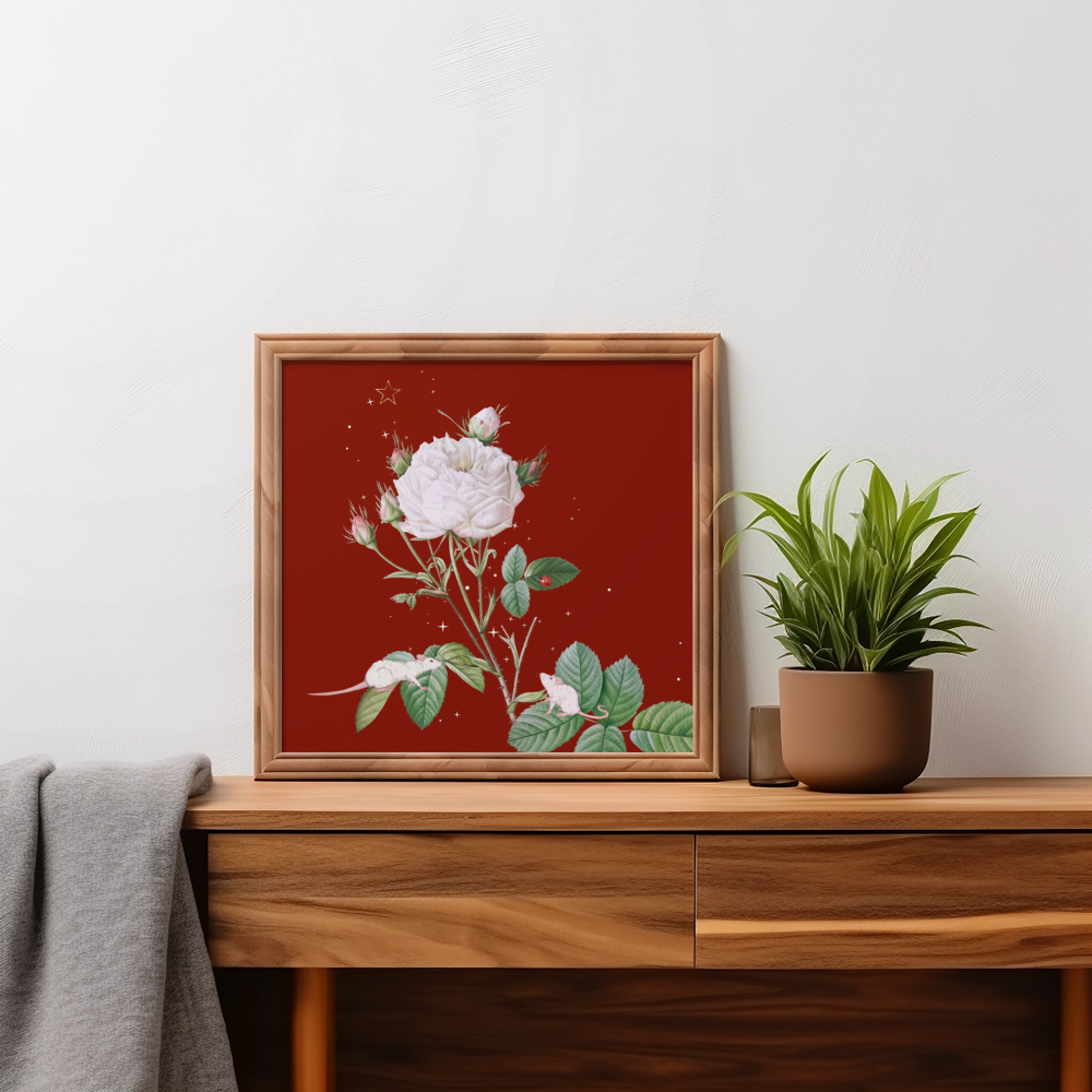 Unframed museum quality print - Midnight Mouse Embers