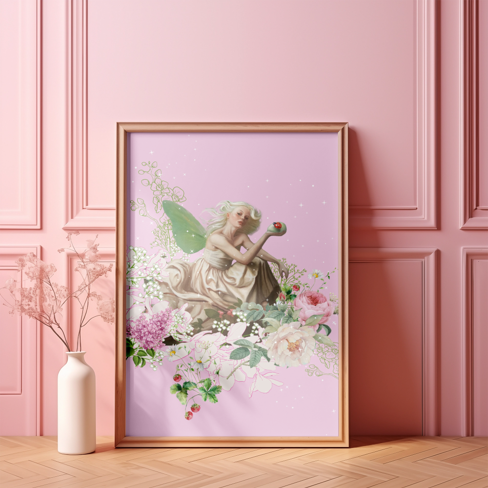 Unframed museum quality print - Fee des roses