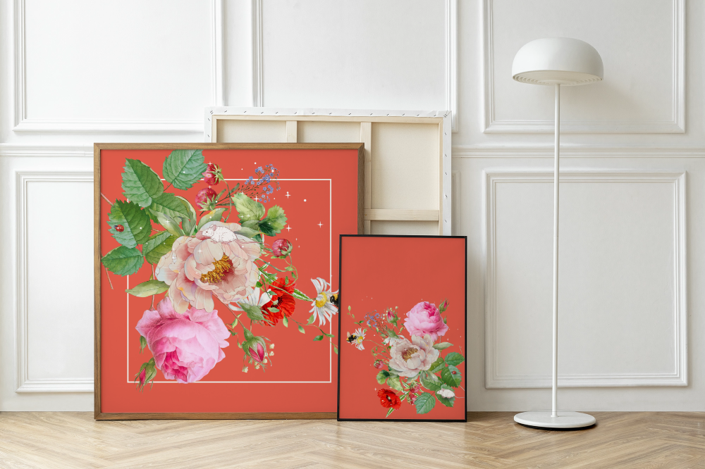 Unframed museum quality print - Essence Flame (nature border)