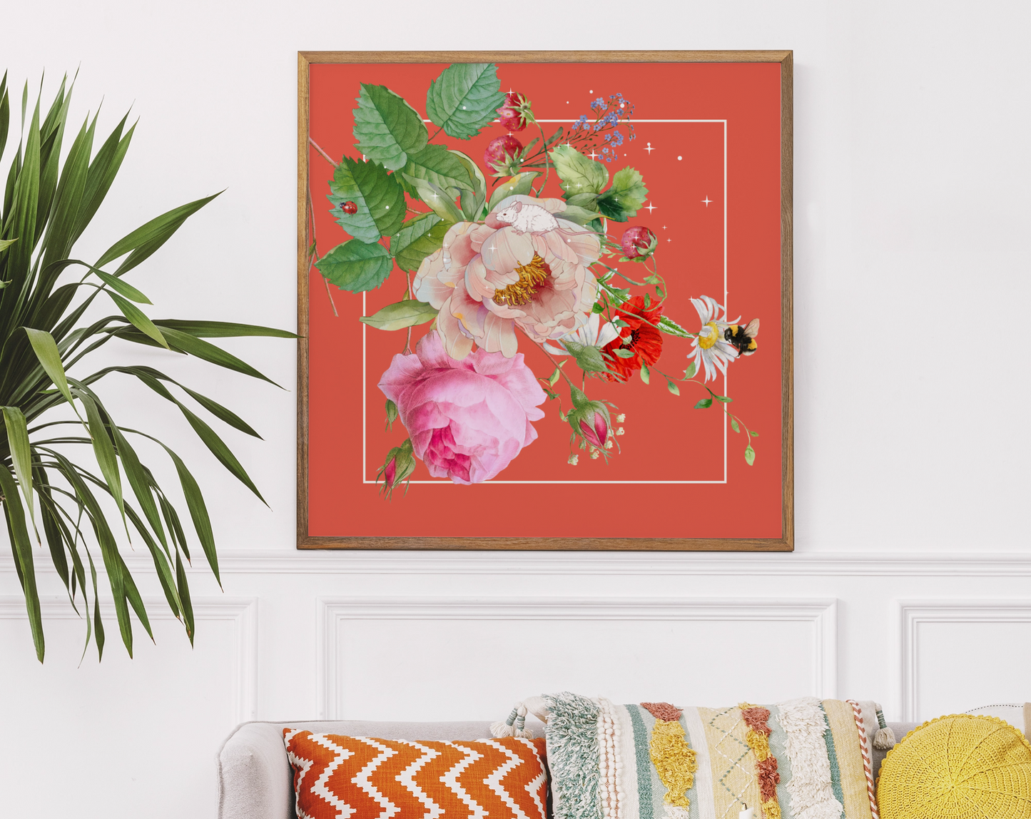 Unframed museum quality print - Essence Flame (nature border)