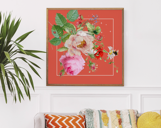 Unframed museum quality print - Essence Flame (nature border)