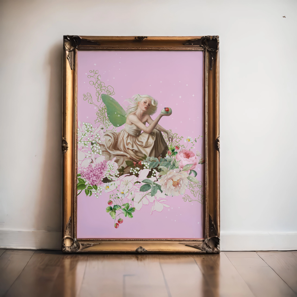 Unframed museum quality print - Fee des roses