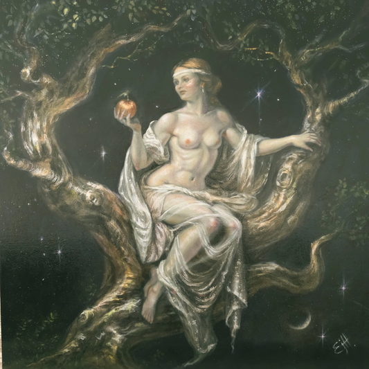 Edge of Deception, Celestial Realism Oil Painting